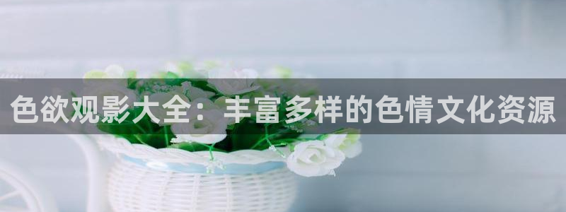 悠久影院在线观看：色欲观影大全：丰富多样的色情文化资源